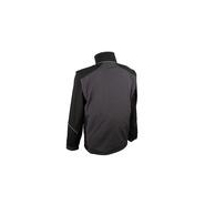 Veste souple coupe-vent en softshell déperlant - Vancouver - Manches amovibles, intérieur polaire, coloris noir/gris/rouge_3