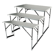 Brüder mannesmann ensemble table pliante multifonction aluminium 3 pcs 443677_3