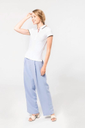 Polo maille piquée manches courtes femme - Réf: K252 - Kariban - 100% coton piqué - Finitions contrastées col et manches_3