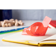 Règle transparente en plastique flexible - Couleur rouge - Poids 28g_3