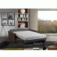Canapé lit 3 places ROMANTICO - Convertible Express - Sommier à lattes 160 cm - Matelas Excellence 16 cm - Taupe_3