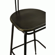 Tabouret de bar industriel INTU - métal noir avec dossier - dimensions H104 x L45.3 x P46.5 cm_3