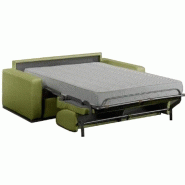 Canapé convertible 3 places MASTER - 140 cm - ouverture express - matelas 18 cm - velours vert_3