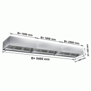 Hottes caisson inox statiques sans moteur - Profondeur 1400 mm -_3
