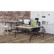 Bureau open space collaboratif flexible et modulaire - Alto - Buronomic avec plateaux ergonomiques et connectique intégrée_3