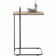 Table basse Enola - Placage chêne massif huilé - Piètement métal noir - Style industriel contemporain_3