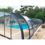 Abri de piscine haut télescopique - structure en aluminium thermolaqué époxy_3