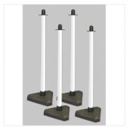Poteau de signalisation - direct signaletique - lot de 4 poteaux quatro lestés 3,5 kg_3