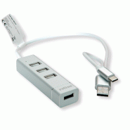 ROLINE Hub USB 2.0 pour portables, 4 ports, câble de raccordement type A+C_3