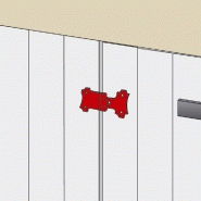 Charnière métallique noire pour volets battants AFBAT