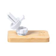 Chargeur support téléphone pour voiture - magnétique en bambou avec chargeur rapide 15W et fixation réglable_3