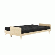Canapé 3 places convertible Indie - Style scandinave - Futon charbon - Couchage 130x190 cm - Marque Karup_3