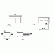 Canapé-lit compact 3-4 places Denso Rapid Express 160cm - microfibre marron - matelas 18 cm - sommier à lattes_3