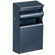 Cendrier corbeille mural - 2L/15L - Kopa en acier poudré anti-UV avec serrure à clé triangulaire_3