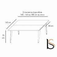 Bureau bench 2 personnes Pigreco - Martex. - 160, Blanc_3