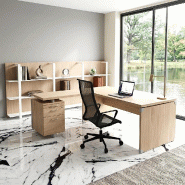 Bureau d'angle X time Stop avec retour - Quadrifoglio. - 180, Orme, 2 tiroirs_3