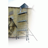 Échafaudage roulant aluminium Totem 2 Box 300 - Comabi SNC - Hauteur de travail maximale 9,85 m - Plateau bac_3