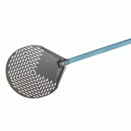 Pelle à pizza ronde perforée aluminium anodisé SHA 33x33 - Manche 150 cm - Gamme Evoluzione | GI.METAL_3