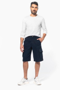 Short multipoches en coton twill - Kariban - Réf: K777 - Aspect vieilli unique_3