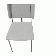 Chaise visiteur tapissée Frankie - Gris_3