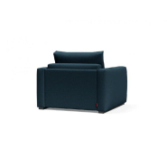 INNOVATION LIVING - Fauteuil design COSIAL Navy Blue convertible en lit 80x202 cm avec accoudoirs rembourrés_3