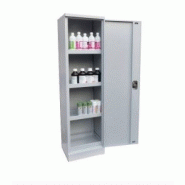 Armoire de sûreté pour produits dangereux - L920 x P420 x H1800 - Réf DDHJ0085 - 240L - Bac de rétention et étagères réglables_3