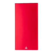 Power Bank USB - Boîtier en aluminium recyclé - Chargeur solaire intégré - Batterie 4000 mAh - Rouge_3