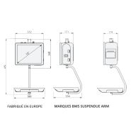 Balance commerciale BM5 ARM suspendue - Ticket 58mm ou 80mm - Boîtier inox_3