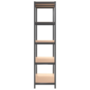 Vidaxl étagère de rangement 5 niveaux anthracite acier bois ingénierie 152867_3