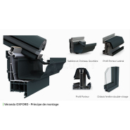 Véranda sur mesure OXFORD V4 - Version Vitrage sans Imposte_3