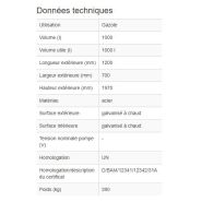 210555w - Cuve pour gazole et fioul - 1000 litres - Acier galvanisé à chaud - Forme étroite et gerbable_3