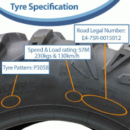 27x11.00R14 (275/60R14) 6ply ATV Tyres P0359 OBOR Cypress Road Legal (Set of 2)_3
