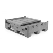 Caisse palette pliable en plastique - 120 x 100 cm - Hauteur 80 à 125 cm - Capacité 681 à 1174 litres - Fond et parois pleins ou ajourés_4