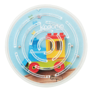 Jeu de patience rond en plastique - avec trois billes de métal et insert papier digital - Marquage inclus_3