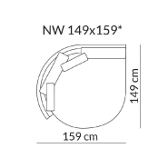 Canapé Hudson OLTA - blanc cassé beige avec piètement en acier, revêtement en tissu de haute qualité_3