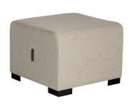 Pouf 1 place - Structure bois (pin) - Assise mousse polyuréthane - Revêtement tissu - Anti feu - Normé OEKO TEX - Patins antidérapants_3