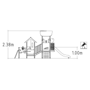 Structure multi-jeux 3 à 5 ans - Unimini Koppy - 8047023 - Hags - Poteaux bois et panneaux HPL - Fondation à enterrer_3