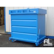 Benne à fond ouvrant - AL Industrie - 500 L - Conception et fabrication française, gerbable et polyvalente_3