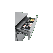 Caisson métallique mobile 3 tiroirs - acier inoxydable - dimensions 42x58x54 cm - garantie 2 ans_3