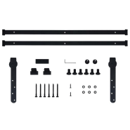 Vidaxl kit mini de porte d'armoire coulissante acier au carbone 200 cm 148014_3