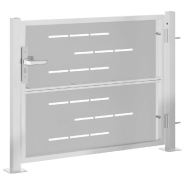 Vidaxl portail de jardin 100x75 cm acier inoxydable 376480_3