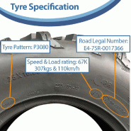 25x10.00-12 (255/65-12) 4ply ATV Tyres P3080 OBOR Pinacle Road Legal (Set of 4)_3