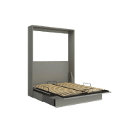 Armoire lit escamotable Genius Sofa - Canapé gris mat avec couchage 140x200 cm_3