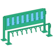 Garage pour 8 trottinettes électriques avec recharge extérieure - TrotFix Elec - prise étanche IP55 et boîtier sécurisé_3