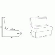 Banc arrondi 1200 x 586 cm avec dossier XPS prêt à carreler - Pour hammam et salle de bain - Valstorm_3