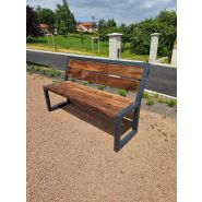 Banc public en bois classique - Urbaneco 42 - Banc et méridienne Miami au style Art Déco 1910_3