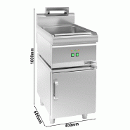 Chauffe-frites - 1,17 kW - incl. Soubassement avec 1 porte  - Mario 600 | GGM -FWK46-E-UBK46-E_3