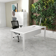 Bureau Professionnel Tempo Mobel Linea. - 120, Alu, Blanc, Oui_0