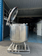 Cuve inox d'occasion 700 litres avec chemise - référence : c7410_3