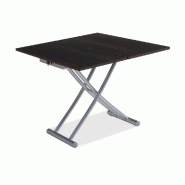 Table basse relevable COLIBRI ultra compacte - mélaminé bois wengué - 100 x 45/90 cm - système à pistons gaz_3